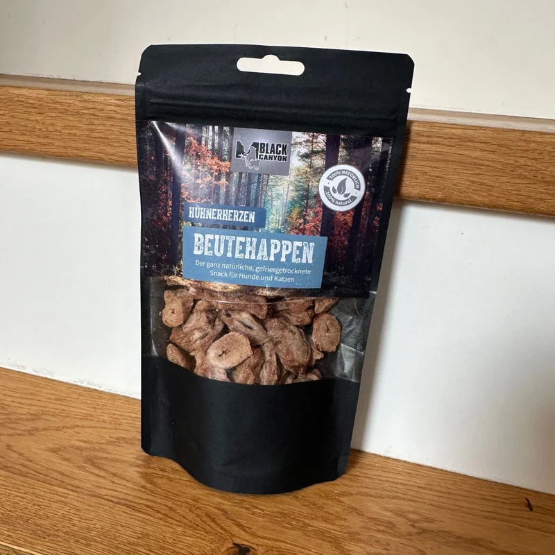 Black Canyon Beutehappen Hühnerherzen - Premium Hundesnack gefriergetrocknet, 100% natürliches Protein für Training, Belohnung & Beschäftigung