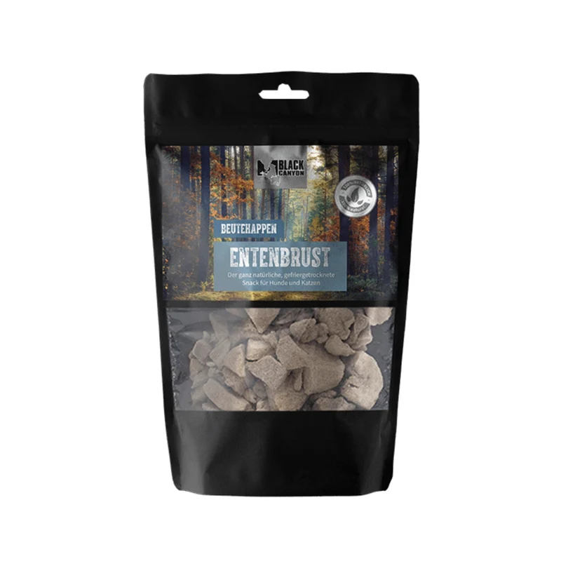 Black Canyon Beutehappen Entenbrust – 100% Gefriergetrocknet, Getreidefrei & Proteinreich für Training & Belohnung