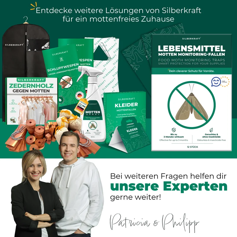 Lebensmittelmottenfallen, Pheromon-Leimfallen zur Befallsüberwachung von Lebensmittelmotten in Küche & Vorratsräumen inkl. E-Book