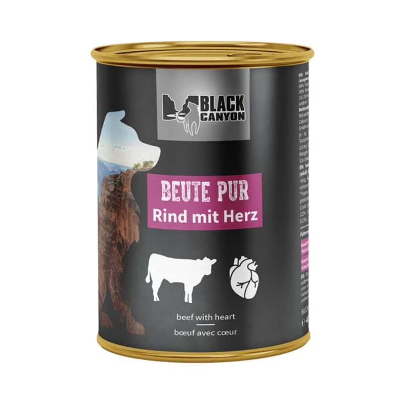 Black Canyon Beute Pur Rind mit Herz – Premium Hunde-Nassfutter für natürliche Vitalität und artgerechte Ernährung