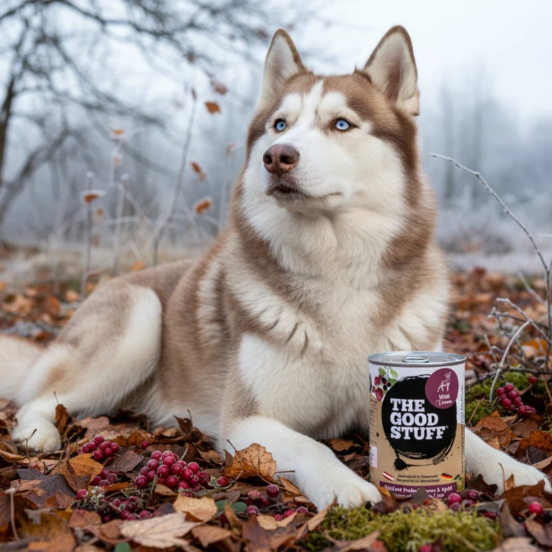 The Goodstuff Hunde Nassfutter Wild mit Preiselbeeren & Apfel – 70% Fleischanteil, getreidefrei, natürlich & gesund für alle Rassen