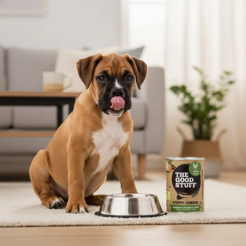 The Goodstuff Puppy/Junior Nassfutter mit Huhn – Premium Welpenfutter für optimales Wachstum, starke Knochen und gesunde Entwicklung | Getreidefrei & Natürlich