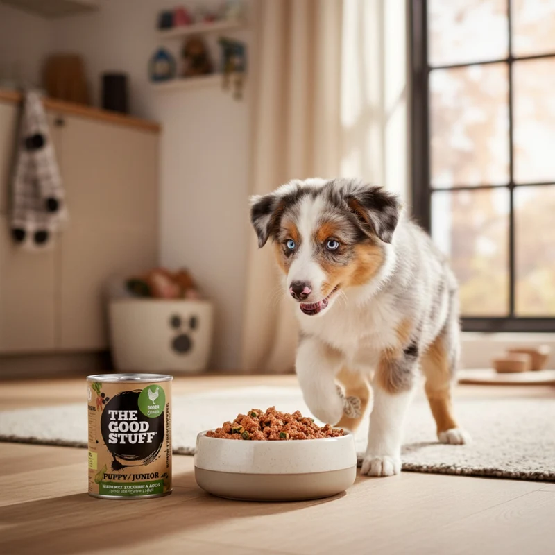 The Goodstuff Puppy/Junior Nassfutter mit Huhn – Premium Welpenfutter für optimales Wachstum, starke Knochen und gesunde Entwicklung | Getreidefrei & Natürlich