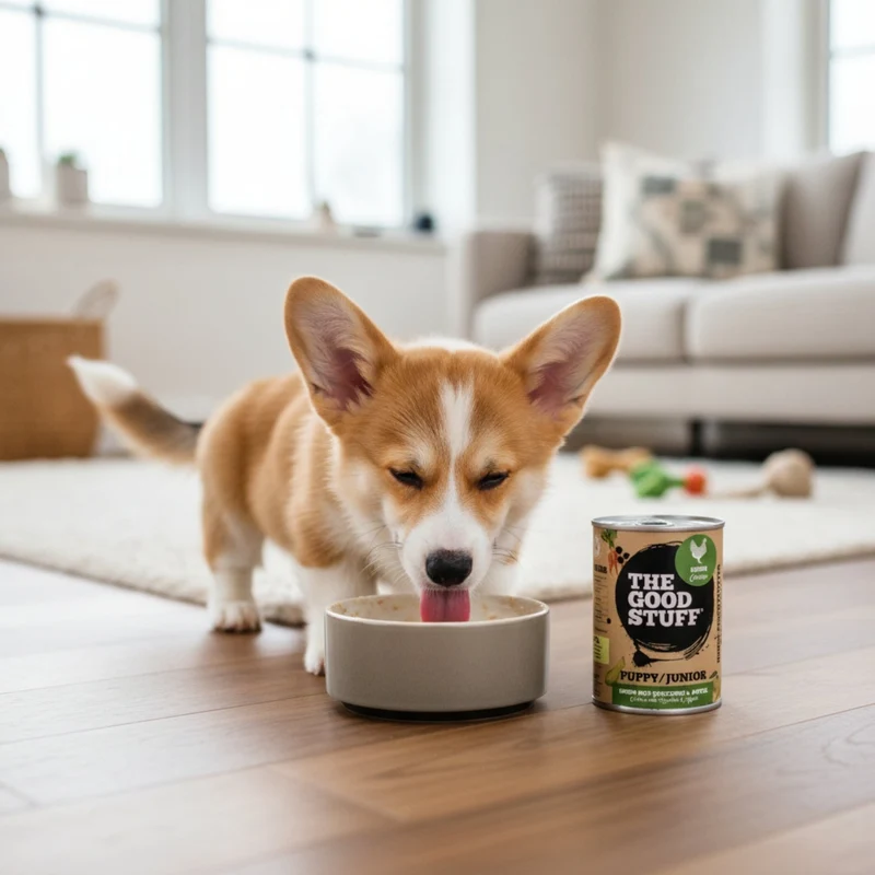 The Goodstuff Puppy/Junior Nassfutter mit Huhn – Premium Welpenfutter für optimales Wachstum, starke Knochen und gesunde Entwicklung | Getreidefrei & Natürlich
