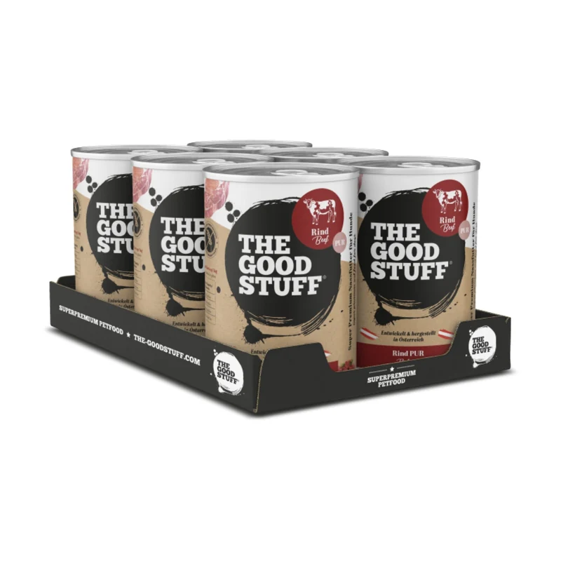 The Goodstuff Rind Pur Nassfutter für Hunde – 100% Rindfleisch, Monoprotein, Getreidefrei, Natürlich & Artgerecht