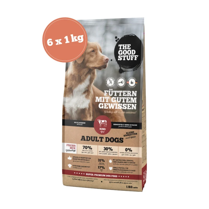 The Goodstuff Adult Minis Premium Trockenfutter mit Rind – Vollwertige Ernährung für kleine Hunderassen mit hochwertigen Proteinen, natürlichen Zutaten und optimaler Nährstoffbalance