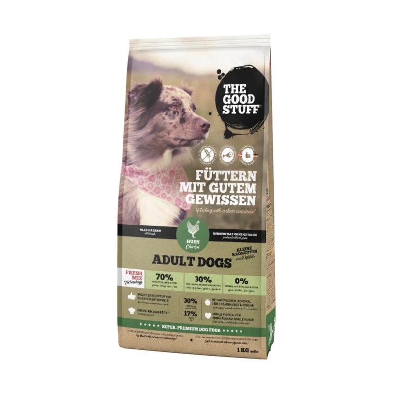 The Goodstuff Adult Minis – Premium Trockenfutter mit Huhn für kleine Hunderassen: Extra kleine Kroketten, leicht verdaulich, reich an natürlichen Proteinen