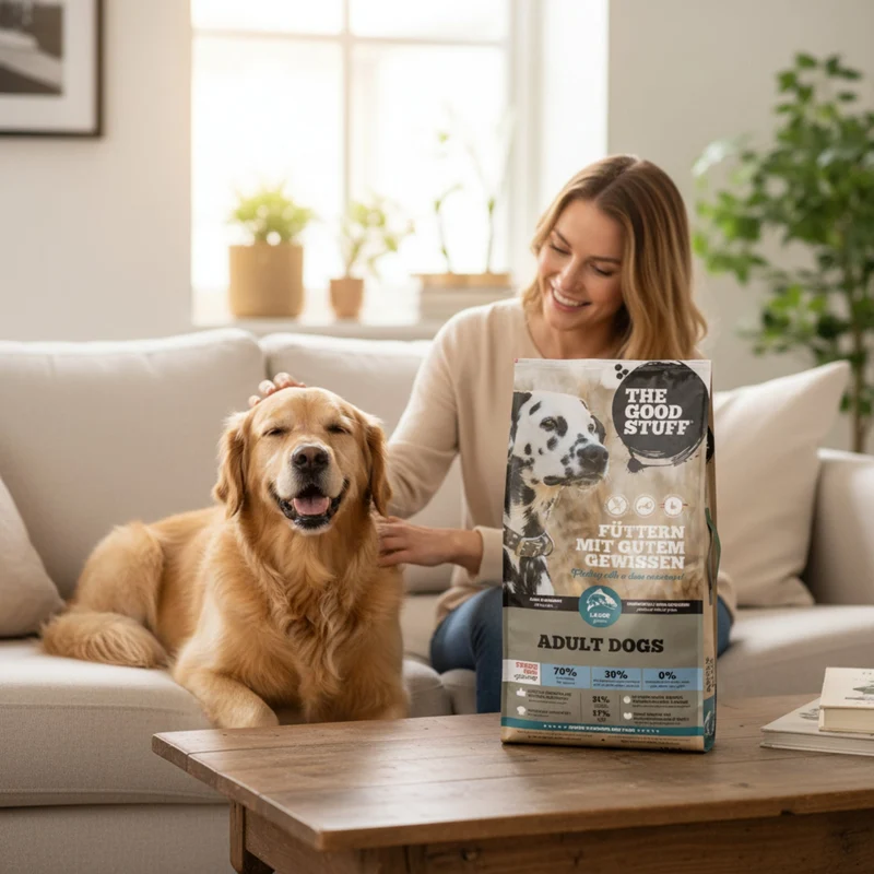 The Goodstuff Adult Dogs Lachs Trockenfutter – Getreidefreie Premium-Vollnahrung mit Omega-3 für glänzendes Fell, starke Abwehrkräfte und natürliche Vitalität
