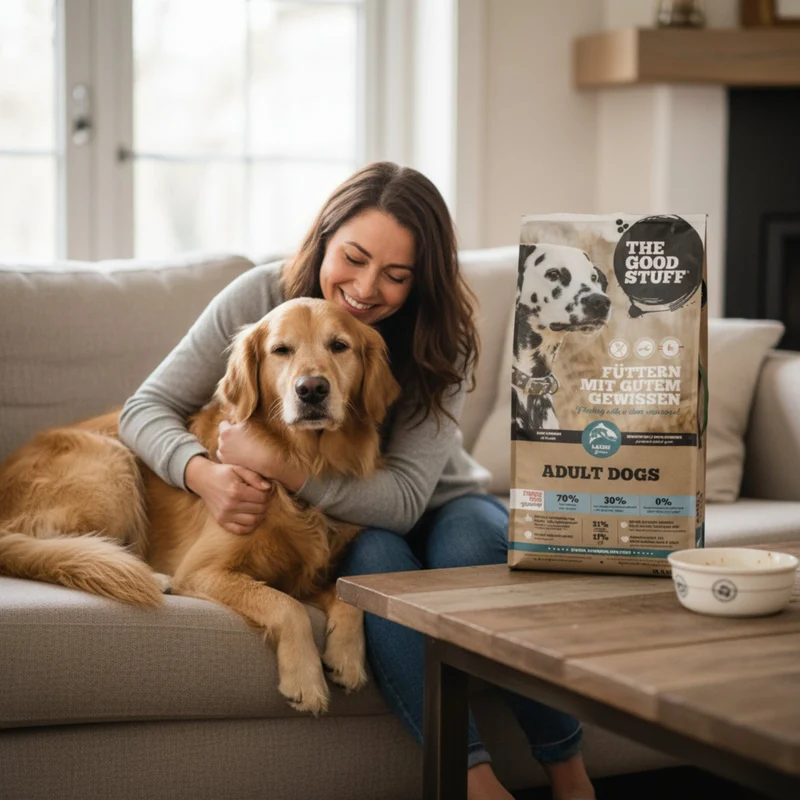 The Goodstuff Adult Dogs Lachs Trockenfutter – Getreidefreie Premium-Vollnahrung mit Omega-3 für glänzendes Fell, starke Abwehrkräfte und natürliche Vitalität