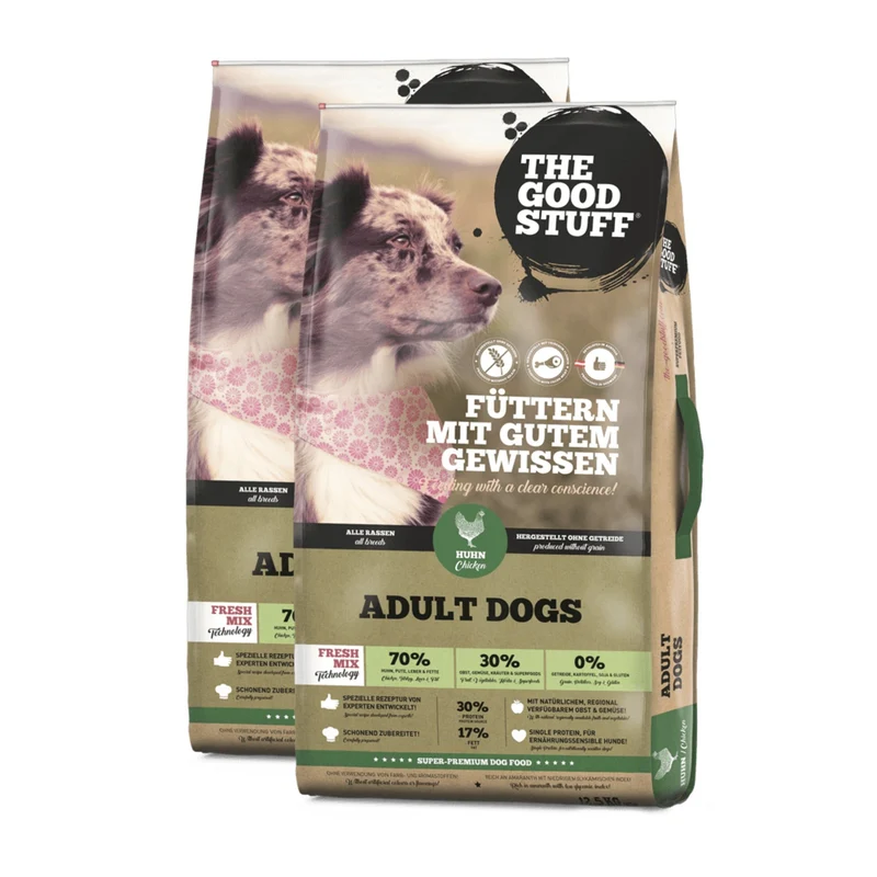 The Goodstuff Adult Dogs Trockenfutter Huhn – Getreidefreies Premium-Hundefutter für optimale Verdauung, glänzendes Fell & natürliche Vitalität