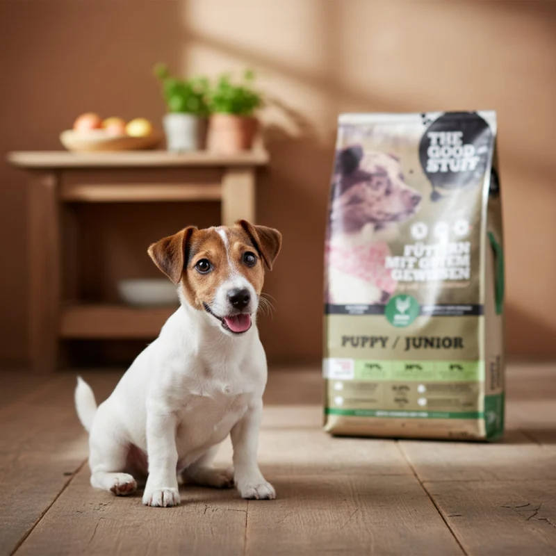 The Goodstuff Puppy/Junior Trockenfutter mit Huhn – Getreidefreies Welpenfutter für optimales Wachstum, gesunde Verdauung und starke Knochen