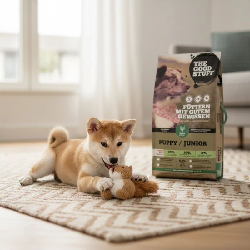 The Goodstuff Puppy/Junior Trockenfutter mit Huhn – Getreidefreies Welpenfutter für optimales Wachstum, gesunde Verdauung und starke Knochen