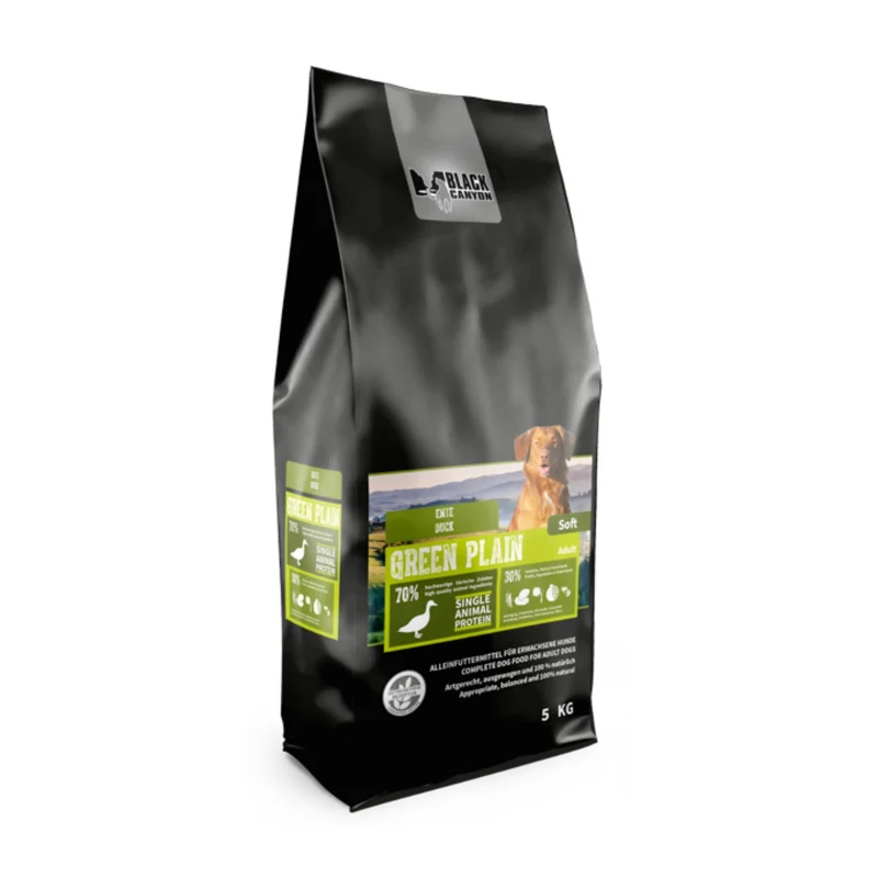 Black Canyon Green Plain Soft Singleprotein Ente – Getreidefreies Hundefutter für sensible Hunde mit Verdauungsproblemen & Allergien
