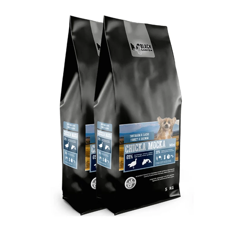 Black Canyon Chicka Mocka Mini – Premium Trockenfutter mit Truthahn & Lachs für kleine Hunde – Getreidefreie Rezeptur für sensible Verdauung