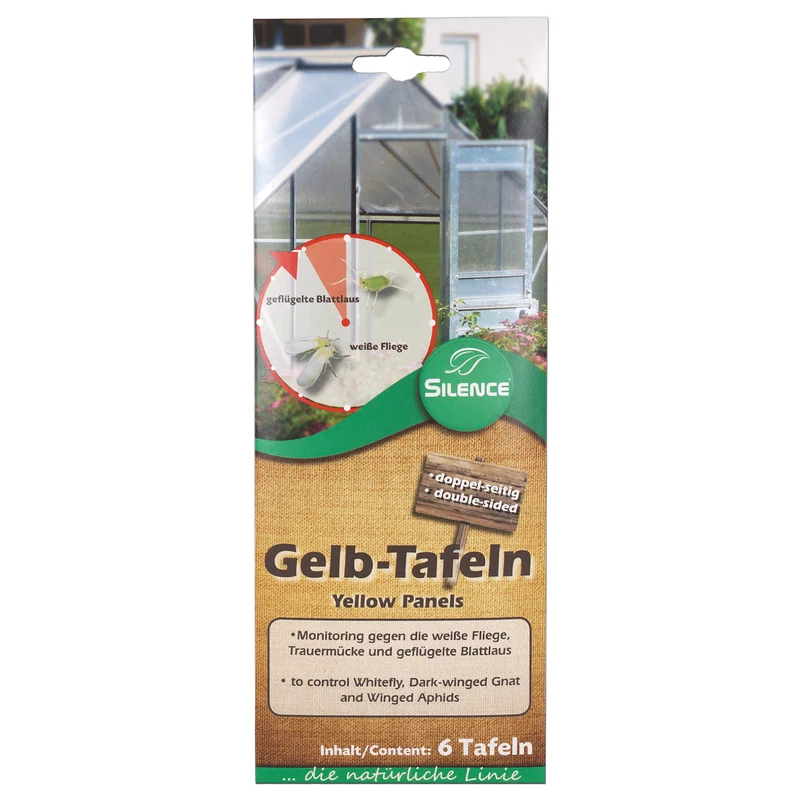 Silence Gelbtafeln (klein): Optimales Monitoring gegen die weiße Fliege, Trauermücke und Blattlaus