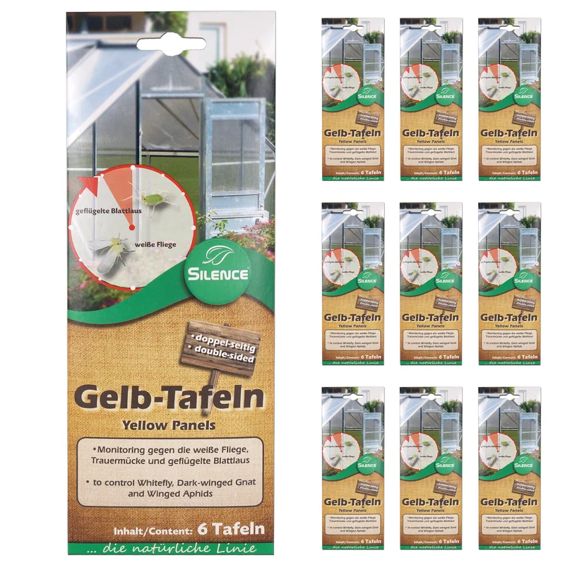 Silence Gelbtafeln (klein): Optimales Monitoring gegen die weiße Fliege, Trauermücke und Blattlaus