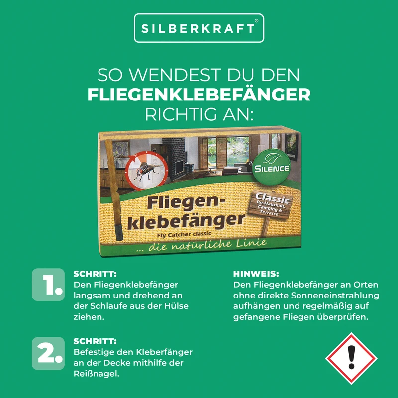 Silence Fliegenklebefänger: Klassischer Fliegenfänger mit einzigartiger Lockwirkung
