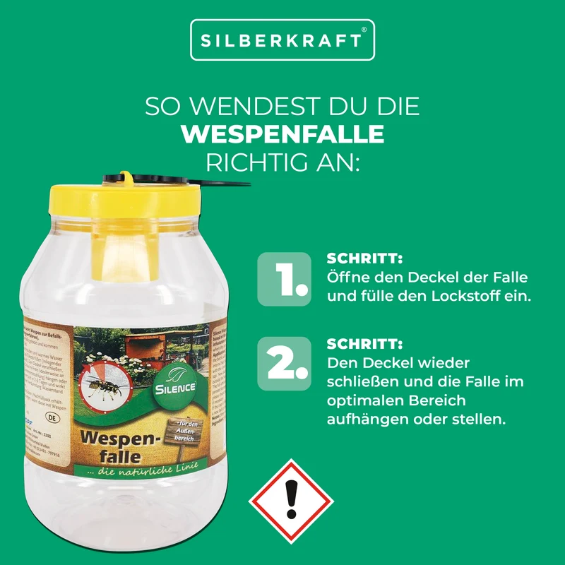 Silence Wespenfalle: gebrauchsfertiger Lockduft zum optimalen Wespenschutz
