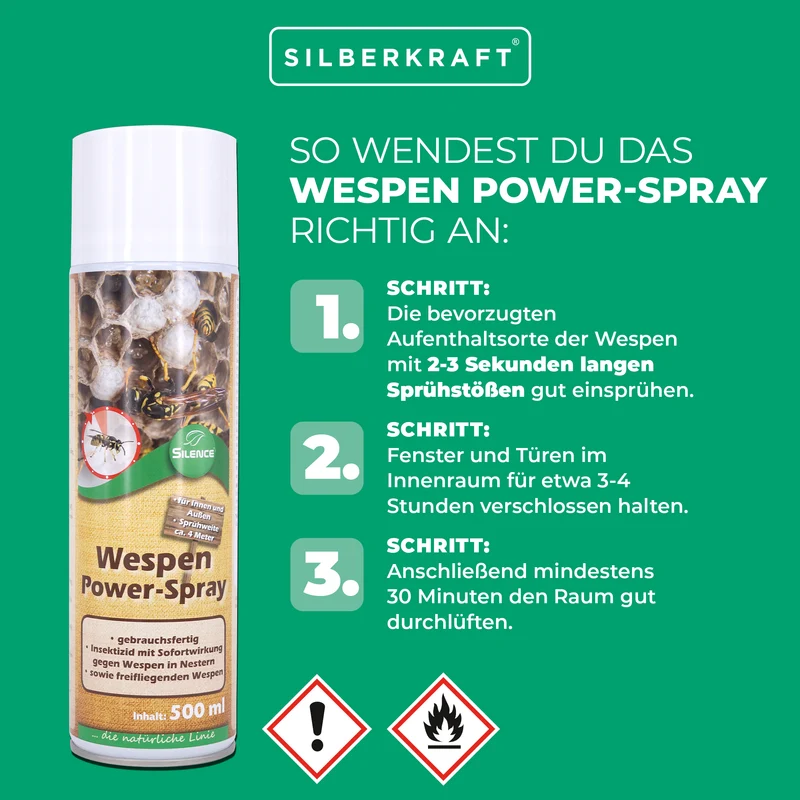 Silence Wespen-Power Spray: Gebrauchsfertiges Insekten-Spray mit sofortiger Wirkung