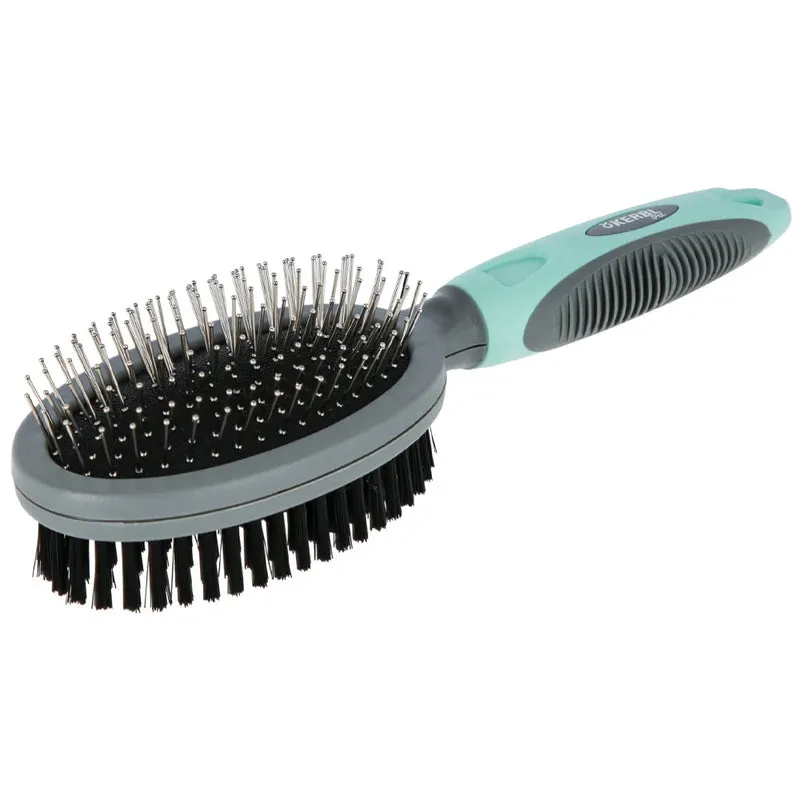 Spazzola ovale per cani a doppia faccia 24cm