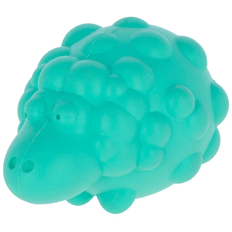 ToyFastic Sheep Giocattolo per Cani in Gomma Piena Turquoise con Squeaker
