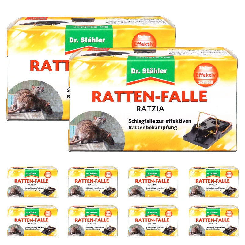 Rattenfalle Ratzia: Schlagfalle zur effektiven Rattenbekämpfung im Innen- und Außenbereich
