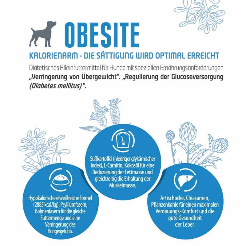 Flatazor Pro-Nutrition Protect OBESITE – Premium Diät-Hundefutter für übergewichtige Hunde zur gesunden Gewichtsreduktion und langfristigen Gewichtskontrolle