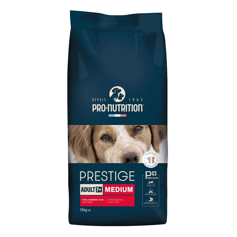 Flatazor Pro-Nutrition Prestige Adult 7+ Medium – Premium Trockenfutter für ältere Hunde mit Gelenkschutz, Herzunterstützung & leicht verdaulichen Zutaten