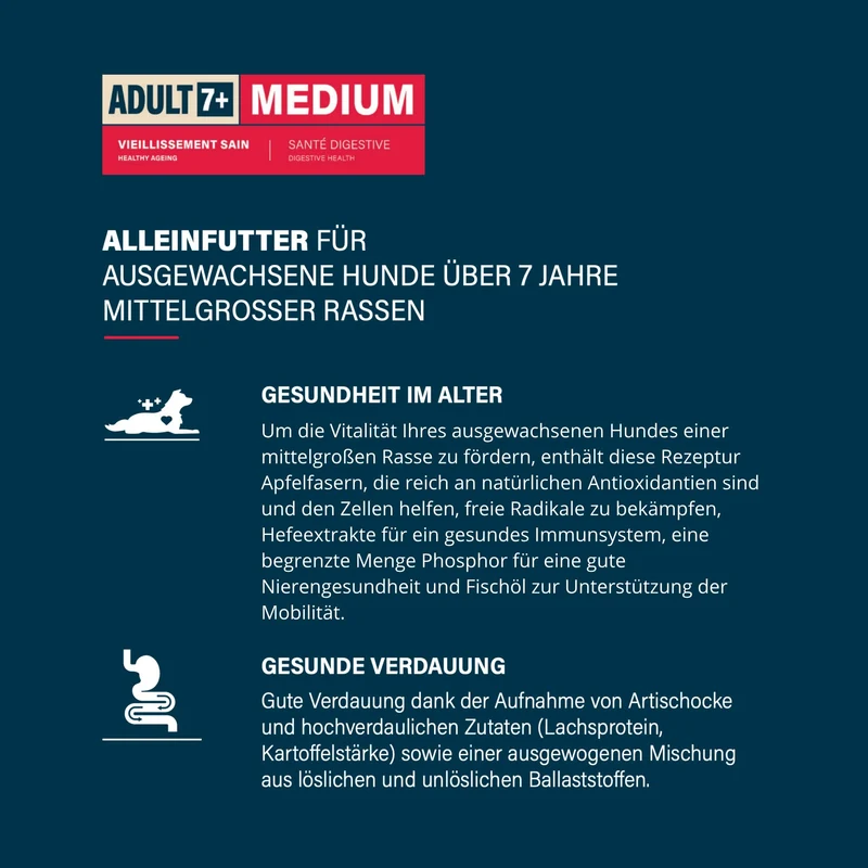 Flatazor Pro-Nutrition Prestige Adult 7+ Medium – Premium Trockenfutter für ältere Hunde mit Gelenkschutz, Herzunterstützung & leicht verdaulichen Zutaten