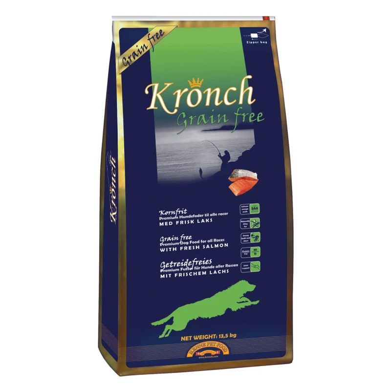 Henne Pet Food Kronch Grain Free – Premium Hundefutter getreidefrei mit Lachs für sensible Hunde, natürlich & leicht verdaulich