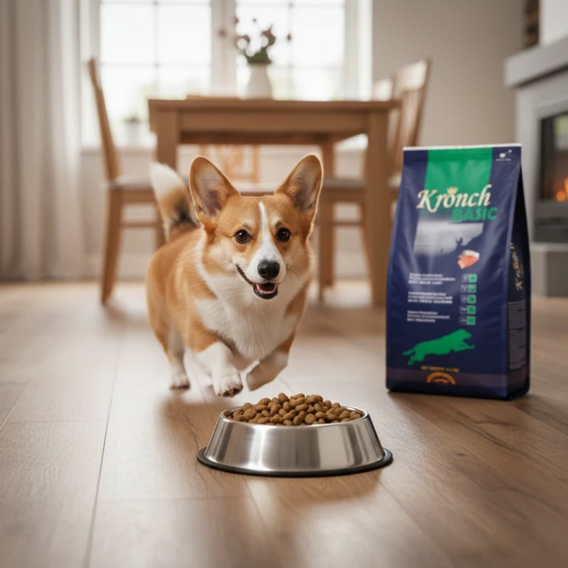 Henne Pet Food Kronch Basic - Premium Trockenfutter für Hunde mit normalem Energiebedarf