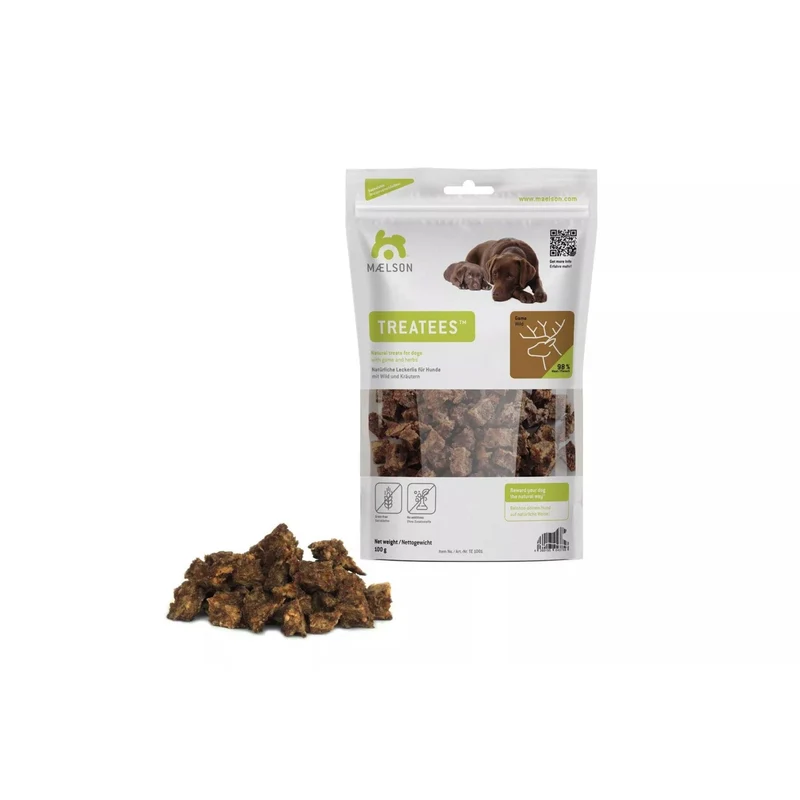 Maelson Treatees Wild – Getreidefreier Premium-Hundesnack mit Wildfleisch für natürlichen Genuss & gesunde Belohnung