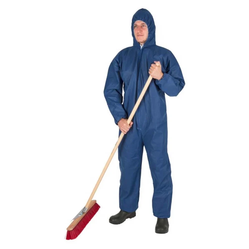 Tuta monouso protettiva in polipropilene - blu
