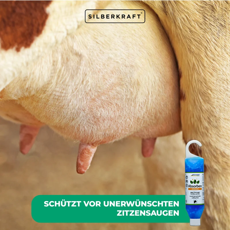 Absorben: Euterpflege-Gel gegen Zitzensaugen für Kälber und Kühe