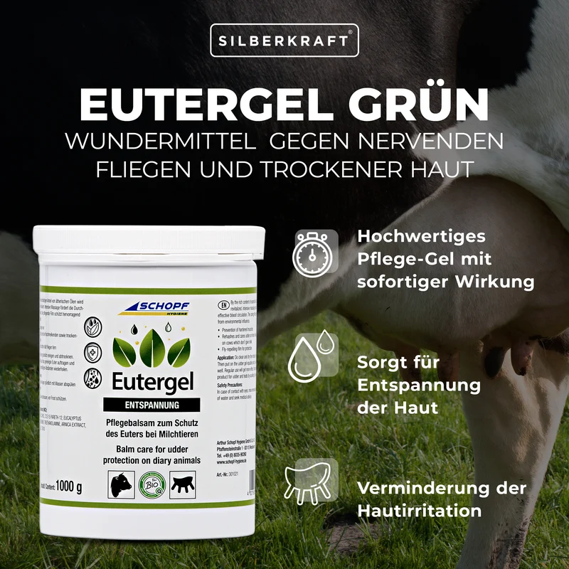 Eutergel grün: Schützendes Pflegebalsam für Kühe