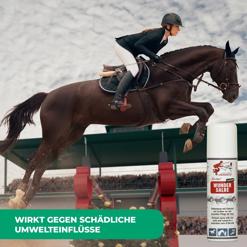 Salbenspray zum Schutz und zur Pflege von Pferdehaut