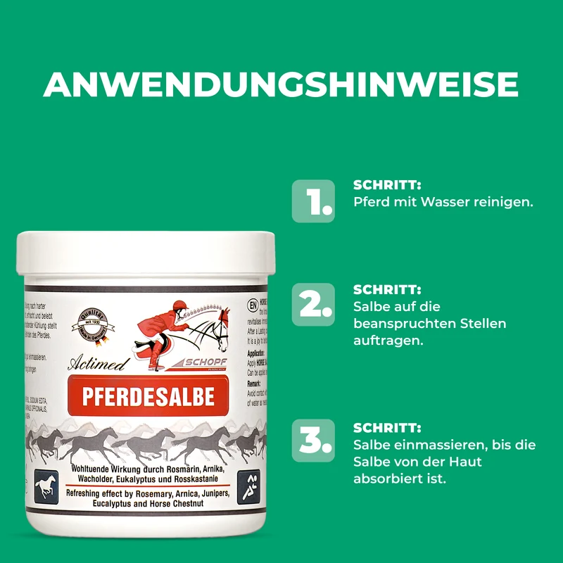 Actimed Pferdesalbe mit Arnika: Erfrischende Pflege für beanspruchte Pferdemuskeln