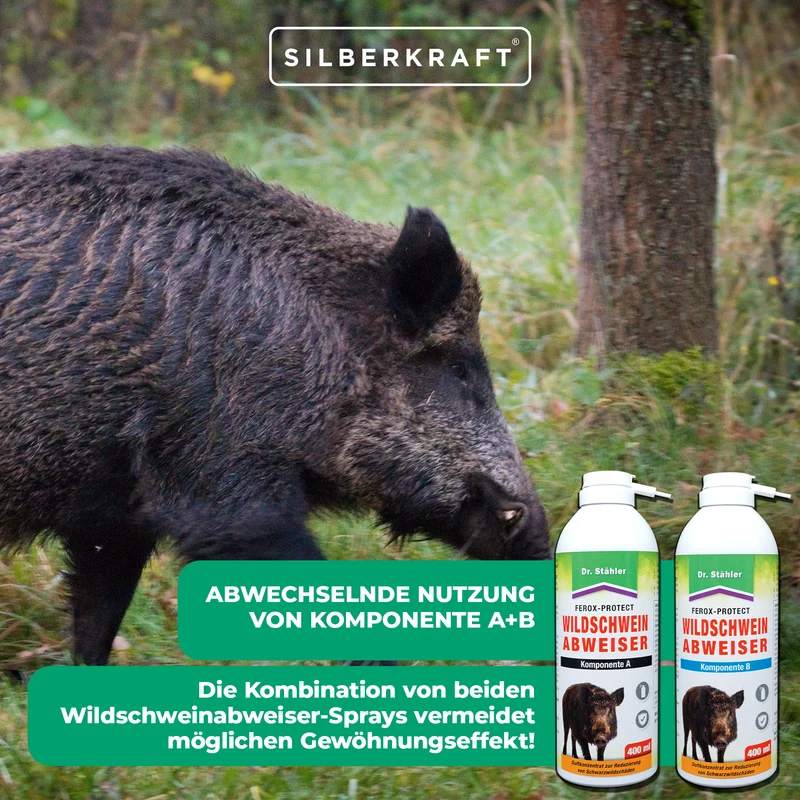 Ferox-Protect Wildschweinabweiser Spray - Komponente B für Schutz vor Wildschweine auf dem Grundstück