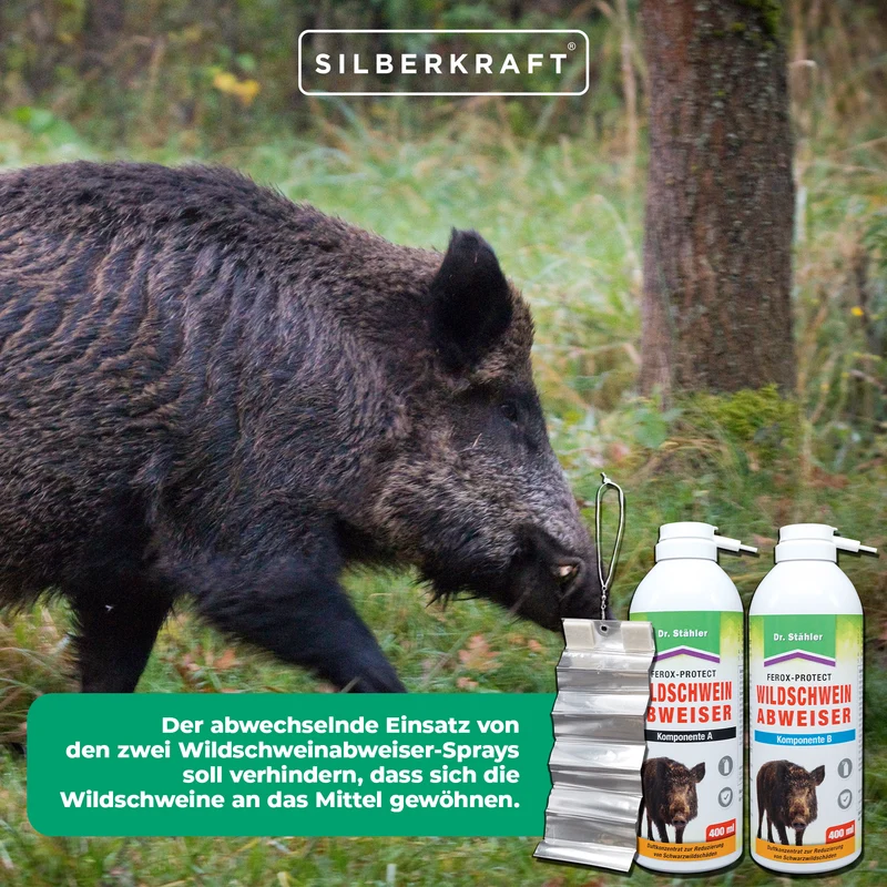 Ferox-Protect Wildschweinabweiser Spray-Set: Zuverlässige Vertreibung von Wildschweinen