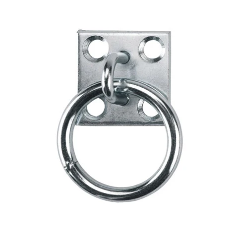 Anello con piastra per boxmontaggio a parete zincato