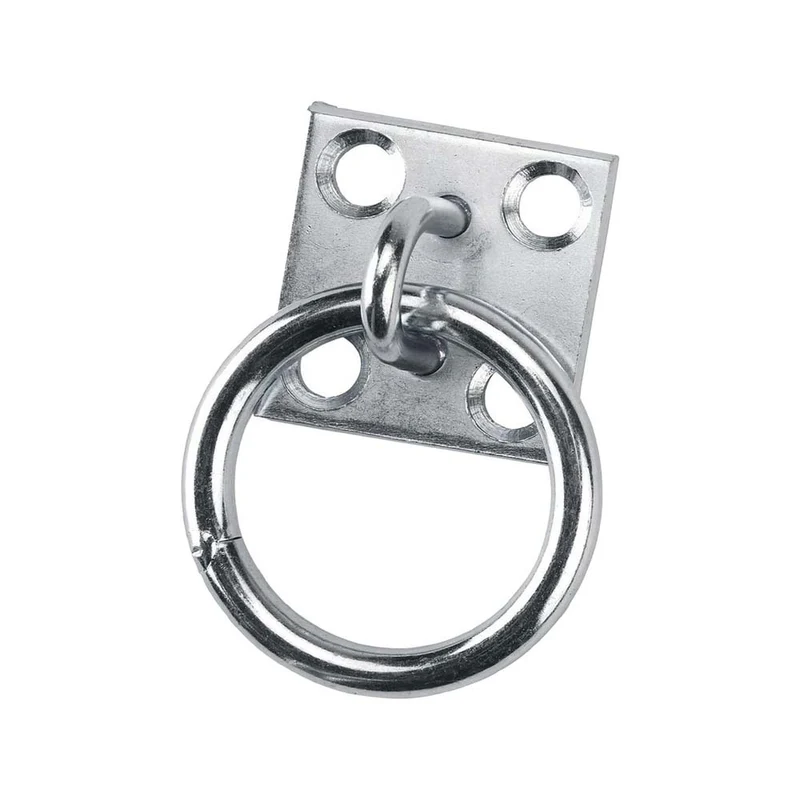 Anello con piastra per boxmontaggio a parete zincato