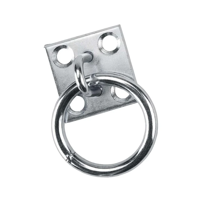 Anello con piastra per boxmontaggio a parete zincato