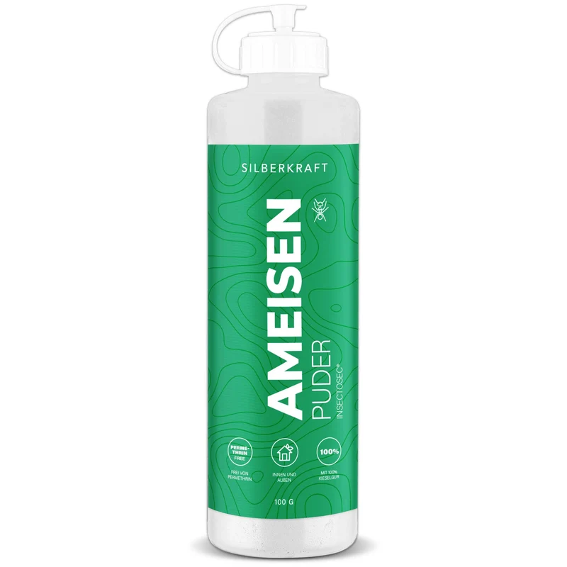Ameisen-frei Pulver – Ameisenmittel für Innen & Außen – 100% Kieselgur – Alternative zu Ameisenköder und Ameisenspray