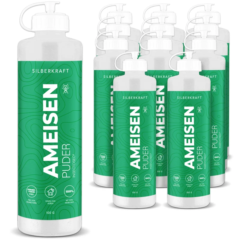 Ameisen-frei Pulver – Ameisenmittel für Innen & Außen – 100% Kieselgur – Alternative zu Ameisenköder und Ameisenspray