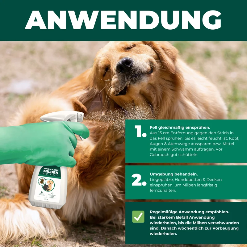 Milbenspray für Hunde & Katzen