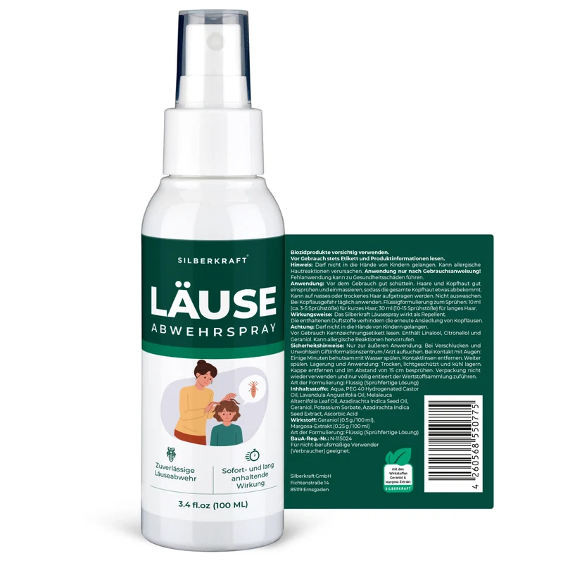 Kopfläusespray | Läuseabwehrspray Spray gegen Läuse / Kopfläuse