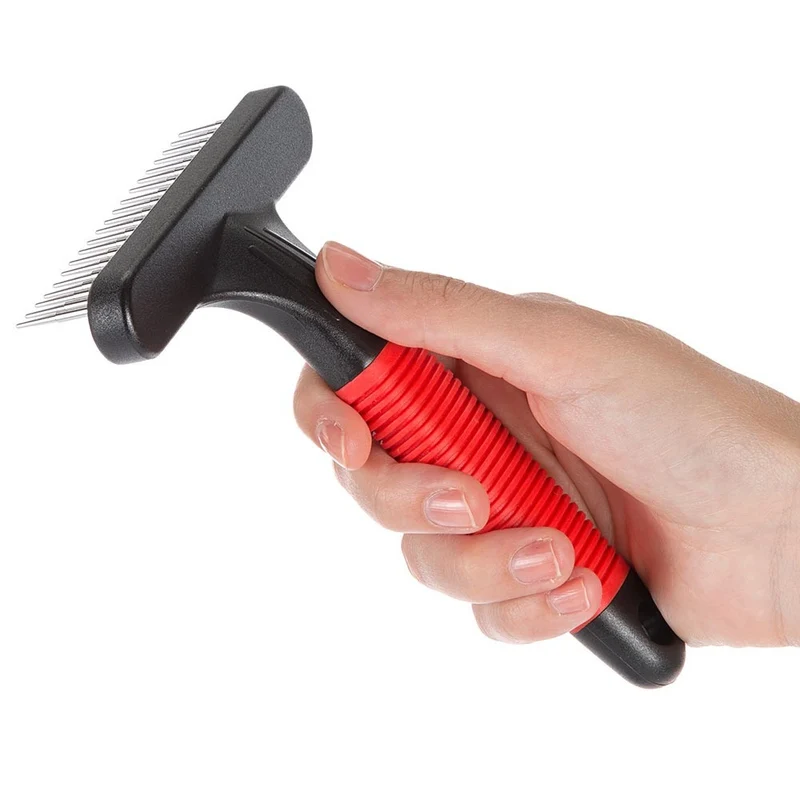 Pettine GRO 5872 con Denti Rotanti per Rimuovere Nodi e Pelo Morto