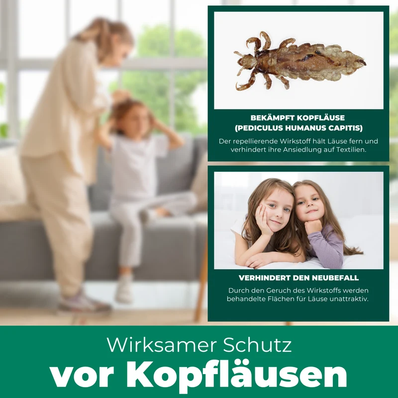 Läusespray für Textilien und Kopfläuse vorbeugen Spray