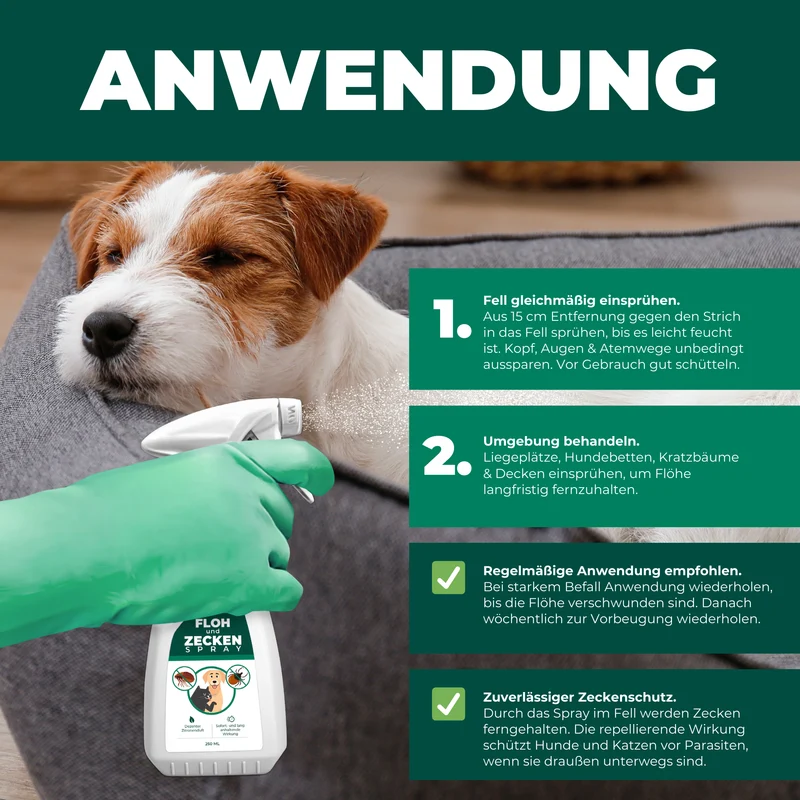 Floh- & Zeckenspray für Hunde und Katzen