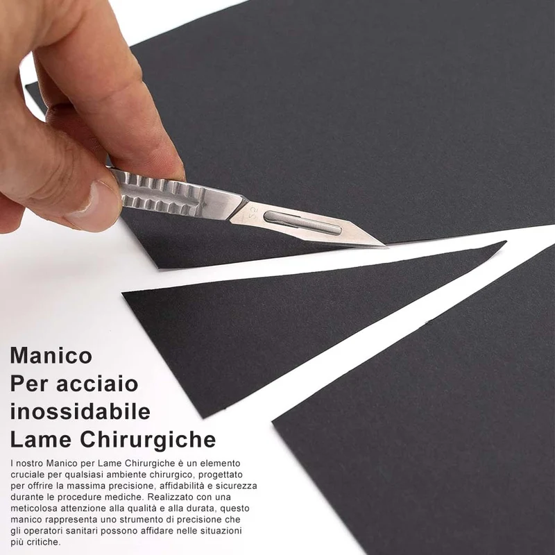 Manico per bisturi in acciaio inossidabile n. 4 per lame chirurgiche